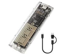 Boîtier SSD M.2 NVME USB C 3.2 Gen 2 Adaptateur Externe sans Outil NVME | Lecteur SSD pour Disque Dur M.2 M-Key / B+M Key NVME 2230/ 2242/ 2260/ 2280 Lecteur Portable 10 Gbps Non Compatible SATA