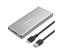 Boîtier en aluminium Qoltec | Baie pour SSD M.2 | SATA | NGFF | USB 3.0 | Super