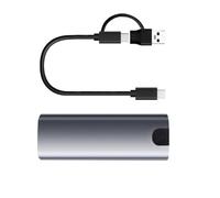 Boîtier SSD NVME vers USB 3.1 en alliage d'aluminium compatible M-Key B-Key B + M Key pour 2230/2242/2260/2280