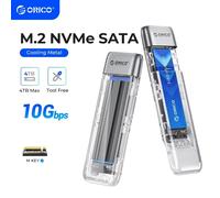 Boîtier SSD ORICO M.2 NVMe sans outil, USB 3.2 Type-C 10 Gbps, compatible avec les SSD NVMe M.2 M Key, prend en charge 2230/2242/2260/2280, capacité maximale jusqu'à 4 To NVMe PCIE 10Gbps