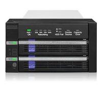 Icy Dock Cage FatCage Raid MB901SPR-B R1 – 2 disques 2,5/3,5" SATA RAID1/JBOD pour 2 baies 5,25"