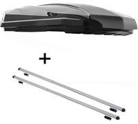 BOITIER STRIKE 440 litres noir brillant + barres de toit RAPID compatibles avec Citroen C3 (Mk2) Picasso (5 portes) 08-15