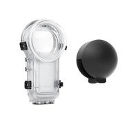 Boîtier subaquatique complet pour caméra d'action mettant en évidence la capacité de submersion de 60 m et structure séparée rapide - Étui transparent à dégagement rapide