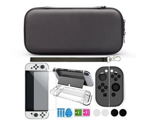 Boîtier Switch OLED avec accessoires 9 pièces Black