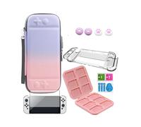 Boîtier Switch OLED avec accessoires Rose/Bleu 8 pièces