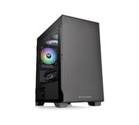 Boîtier Thermaltake S100 TG Micro Tower Noir - Micro ATX/Mini-ITX, 2x 3.5", 2x 2.5", USB 3.2 Gen 1, fenêtre verre trempé, ventilation 120mm, radiateurs 280mm max.