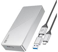 Boîtier Thunderbolt 3 M.2 NVMe Compatible avec Thunderbolt 3/4 USB 3.2/3.1/3.0/2.0 Type-C/A,40Gbps M.2 SSD Boîtier Adaptateur pour 2280 M-Key (B+M Key) NVMe SSD,jusqu'à à 2700 Mo/s,Argent