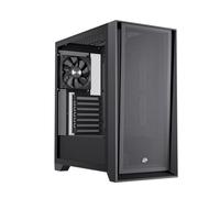 Boîtier tour ATX pour PC Gaming avec 4 ventilateurs RVB, panneau latéral en maille, disponible en noir et blanc (Core Noir)
