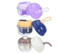 Boîtier Transparent Pilulier de Voyage Compact 3 Pièces, à 4 Compartiments | Format Poche pour Déplacement et Randonnée, Couvercle Scellé, ABS PC Silicone, Usage Quotidien