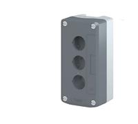 Schneider Electric – Boîte 3 trous Ø22 Harmony XAL XALD03, couvercle gris foncé fond gris clair