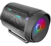 Mars Gaming MC-Cylon, Boîtier Gaming MicroATX, Design Cylindrique de Turbine, Verre Trempé et Fenêtre Supérieure Panoramique Courbée, Ventilateur RGB Frontal 200mm + Ventilateur Arrière 120mm, Noir