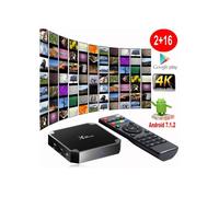 Boîtier TV 4K X96mini Android 7.1 Quad Core 2+16 Go WiFi 2,4 GHz Lecteur multimédia HD 4K x 2K