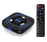 Boîtier TV Android 12 ATV Double Wi-FI avec Applications TV, vidéo 8K, BT5.0+, RK3528, Lecteur multimédia Vocal 4K 3D, décodeur (MX10 128g)