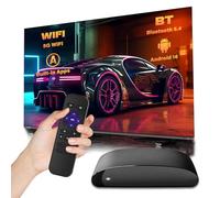 Boîtier TV Android 16.0, Boîtier TV Intelligent HD, Processeur H313 Quad-Core, Double WiFi 2,4 GHz + 5 GHz & Bluetooth 5.4, Lecteur Multimédia Android pour Cinéma Maison/Voyages/Extérieur (2+16 Go)