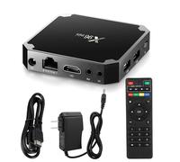 Boîtier TV Android multimédia intelligent avec processeur puissant, mémoire flash haute vitesse, Wi-Fi 2,4 GHz et USB 3.0, compatible avec la
