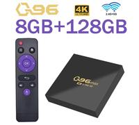 Boîtier TV intelligent Android Q96 Max 5G 4G WIFI, décodeur 8 Go 128 Go, lecteur multimédia Android 15.0 Allwinner H313 Quad Core IPTV q96max1gb8gbeu