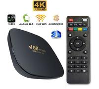 Boîtier TV Mini - PRUMYA - V88 - Android 12 - 8K - H.265 - 4GB RAM / 32GB ROM