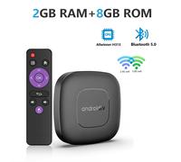 Boîtier TV Mortal T1 Allwinner H313, Android 14, 2,4 GHz et 5 GHz, Wi-Fi 6, 4K, BT 5.0, assistant vocal, lecteur multimédia intelligent, prix d'usine,Télécommande infrarouge T1 2G8G