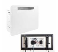 Boîtier TV mural 9" avec connexion TV intégrée et boîtier réseau - Kit de gestion des câbles compatible Wi-Fi - Compatible avec Roku, Fire TV Stick et Samsung One Connect Mini