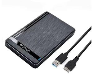 Boîtier USB 3.0 pour disque dur externe SATA III 2,5" | Conception sans outil, prise en charge UASP, veille automatique 10 minutes, compatible SSD et disque dur, finition brossée