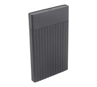Boîtier USB 3.2 en aluminium avec écran LED HD pour disque dur SATA 2,5" SSD avec contrôle de l'état du disque de fonctionnement et de la température (A-C + adaptateur)
