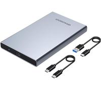 Boîtier USB Type-C pour SATA SSD/HDD 2,5"", USB-A et UAB-C, USB3.2 Gen2 10Gbit/s, Boîtier Aluminium, G-2501-AC-10G