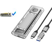 Boîtier USB4 M2 NVMe SSD, taux de transfert de 40 Gbps †, ventilateur de refroidissement intégré, avec ventilateur Argent