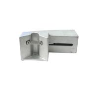 Boîtier V de réception en applique en Aluminium avec gâche pour serrure de portail coulissant en applique. - Noir Ral 9005