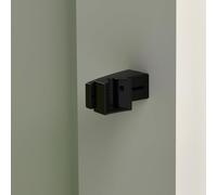 Boîtier V de réception en applique en Aluminium pour serrure de portail coulissant motorisé. - Noir Ral 9005