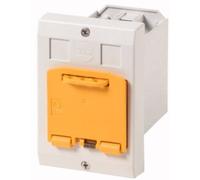 Boîtier vide Eaton E-PKZ01-SVB 281635 montage encastré, refermable (L x l x H) 80 x 85 x 129 mm gris, jaune 1 pc(s)