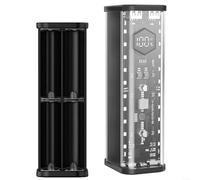 Boîtier vide pour batterie externe 22,5 W avec sortie de charge rapide PD20W, compatible avec 8 batteries au lithium plates 21700, coque ABS transparente, affichage LED, double ports USB et type C