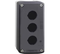 Schneider Electric - Harmony XAL - boite 3 trous Ø22 - couvercle gris foncé - fond gris clair - XALD03