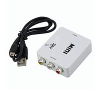 Boîtier vidéo HDMI vers RCA, convertisseur audio vers AV 1080P 3RCA CVBS, pour PC portable, HDTV, DVD, VCD