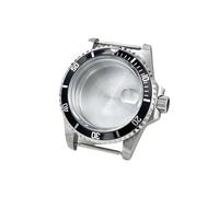 Boîtier Vintage NH35 39,5 mm en Acrylique, Lunette 120 clics, GMT/SUB en Aluminium, for Montres NH34/NH35/NH36(Rose Gold)