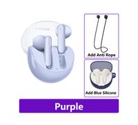 (Boîtier violet et bleu) Nouveaux écouteurs Bluetooth Enco Air 3 TWS 2024 avec réduction de bruit pour