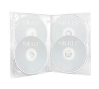 Boitiers Amaray 4 DVD 15 mm, transparent, 10 pièces