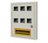 Boîtiers de Compteurs Électriques À Montage en Surface/encastrés Boîtiers de Compteurs for Immeubles Locatifs de 1/2/3/5/6/8/10 Unités Boîtiers Étanches(Surface Mounting,6)