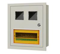 Boîtiers de Compteurs Électriques À Montage en Surface/encastrés Boîtiers de Compteurs for Immeubles Locatifs de 1/2/3/5/6/8/10 Unités Boîtiers Étanches(Flush Mounting,2)