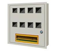 Boîtiers de Compteurs Électriques À Montage en Surface/encastrés Boîtiers de Compteurs for Immeubles Locatifs de 1/2/3/5/6/8/10 Unités Boîtiers Étanches(Flush Mounting,8)