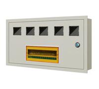 Boîtiers de Compteurs Électriques À Montage en Surface/encastrés Boîtiers de Compteurs for Immeubles Locatifs de 1/2/3/5/6/8/10 Unités Boîtiers Étanches(Flush Mounting,5)