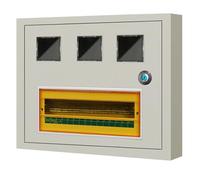 Boîtiers de Compteurs Électriques À Montage en Surface/encastrés Boîtiers de Compteurs for Immeubles Locatifs de 1/2/3/5/6/8/10 Unités Boîtiers Étanches(Surface Mounting,3)