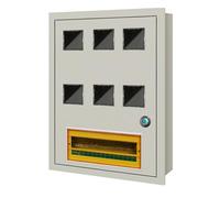 Boîtiers de Compteurs Électriques À Montage en Surface/encastrés Boîtiers de Compteurs for Immeubles Locatifs de 1/2/3/5/6/8/10 Unités Boîtiers Étanches(Flush Mounting,6)