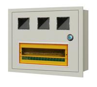 Boîtiers de Compteurs Électriques À Montage en Surface/encastrés Boîtiers de Compteurs for Immeubles Locatifs de 1/2/3/5/6/8/10 Unités Boîtiers Étanches(Flush Mounting,3)