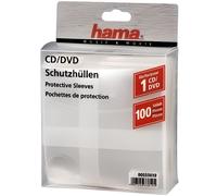 Boîtiers de protection pour CD/DVD Hama - 100 pièces - Transparent