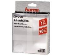 Boîtiers de protection pour CD/DVD - HAMA - Pack de 50 - Transparent - Capacité 50 disques