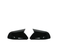 Boîtiers de Rétroviseurs Pour Ford Pour Mustang 2015 2016 2017 2018 2019 2020 Couleur Fiber De Carbone Corne Style Rétroviseur Latéral Couvercles Coques Rétroviseur(No lights Black)