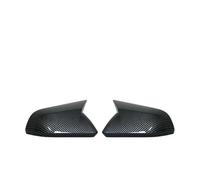 Boîtiers de Rétroviseurs Pour Ford Pour Mustang 2015-2020 Noir Brillant Couleur Fiber De Carbone Corne Style Rétroviseur Latéral Couvercles Coques Rétroviseur(No lights Carbon)