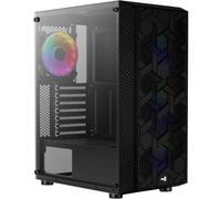 Boitier Moyen Tour ATX AeroCool Hive v2 RGB avec panneau vitré (Noir)