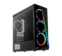 Aerocool Boîtier moyen tour ATX Shard ARGB avec panneau vitré – Noir