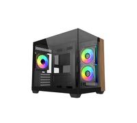 Cooler Master Boîtier PC Elite 481 Wood Micro-ATX panneau vitré Noir